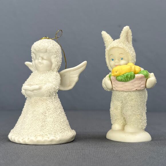 VTG Dept 56 Snowbabies A Basket of Joy Lincolnshirt Snowjade Angel Ornament Lot - Picture 11 of 16